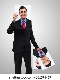 Businessman Changing His Face