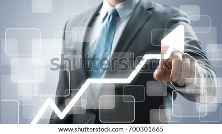 Businessman and chart.