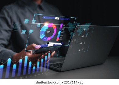 Businessman collecting data information converting into statistics, planning strategy gathering resources creating visual graphical graphs using computer laptop and mobile phone.
Opinions Customer - Powered by Shutterstock