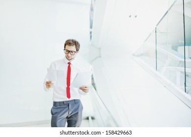 Businessman Comparing Documents