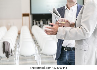 businessman in a conference room during a break