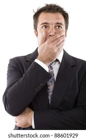 Businessman Covering His Mouth His Hand Stock Photo 88601929 | Shutterstock