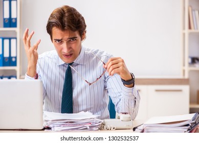 Businessman Disgusted Cockroaches Office Stock Photo 1302532537 ...