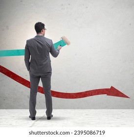 Businessman drawing charts in forecasting concept - Shutterstock ID 2395086719
