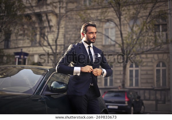 Businessman in elegant clothes\
