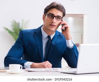 Businessman Employee Talking On The Office Phone