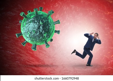 Businessman In Fear Of Recession Due To Coronavirus