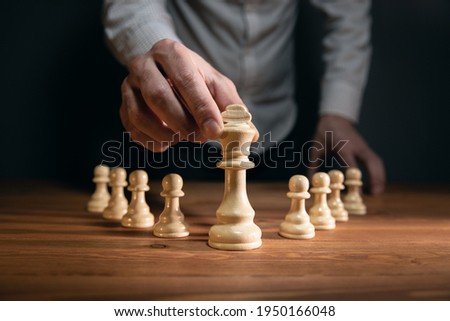 Similar – Image, Stock Photo Boy of primary school age plays chess