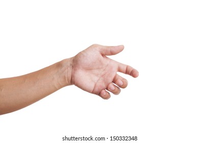 Businessman hand on white background. - Shutterstock ID 150332348