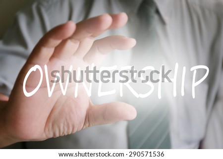 businessman hand, ownership concept