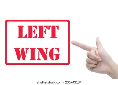 Businessman Hand Pointing LEFT WING
