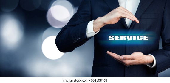 Businessman hand touching service text  on virtual screen - Shutterstock ID 551308468