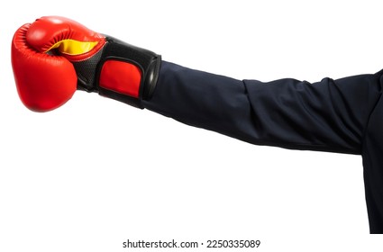
Businessman hand wearing boxing glove isolated on white background, Hand wearing boxing glove on White Background With clipping path. - Shutterstock ID 2250335089