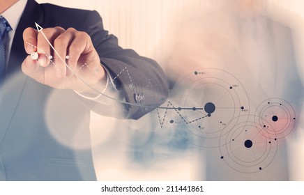 Businessman Hand Working With New Modern Computer And Business Strategy As Concept