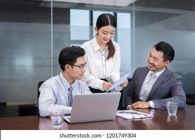 Businessman having a meeting in conference room. - Shutterstock ID 1201749304
