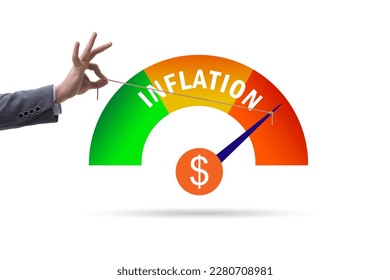 Businessman in the high inflation concept - Shutterstock ID 2280708981