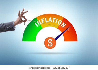 Businessman in the high inflation concept - Shutterstock ID 2293628237