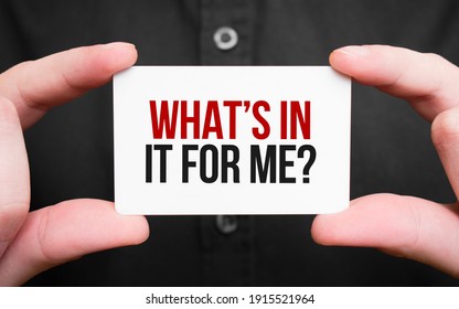 204 Whats in it for me Images, Stock Photos & Vectors | Shutterstock