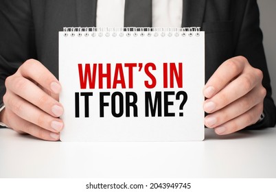 204 Whats in it for me Images, Stock Photos & Vectors | Shutterstock