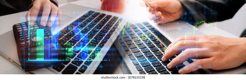 Businessman holding tablet and checking analyzing sales data growth graph chart and stock market on global networking. Business strategy,  - Shutterstock ID 2078155198