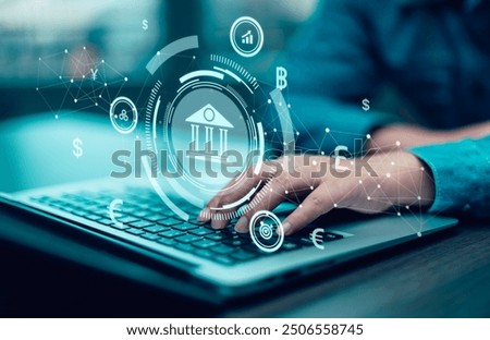 Businessman  holding virtual world with currency sign for forex exchange and global money transfer by technology concept.