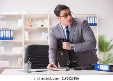 Businessman In Industrial Espionage Concept