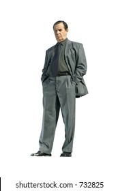 Businessman  Isolated With Clipping Path,just Make Selection On Work Path,delete White Background In Photoshop And Insert Wherever You Like!