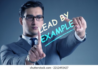 Businessman In Lead By Example Concept