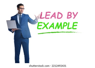 Businessman In Lead By Example Concept