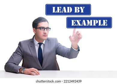 Businessman In Lead By Example Concept