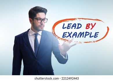 Businessman In Lead By Example Concept