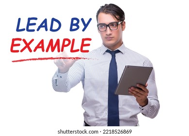 Businessman In Lead By Example Concept