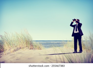 Businessman Looking Searching Opportunity Forward Vision Concept - Powered by Shutterstock