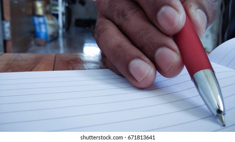 Businessman making notes