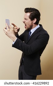 Businessman Making Threatening Phone Call