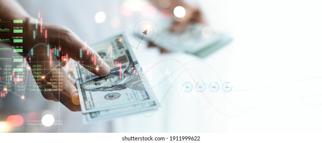 Businessman manage investing trends from economic outlook recovery after world economic crisis from covid-19 pandemic. - Shutterstock ID 1911999622