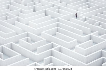 Businessman in a maze  - Shutterstock ID 197353508