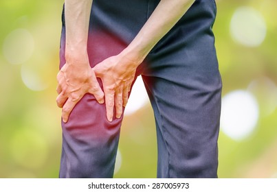 Businessman Office Man With Leg Calf Pain