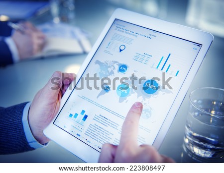 Businessman on an Online Financial Assessment