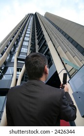 Businessman on a videoconference