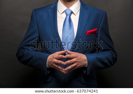 Similar – Image, Stock Photo Jacket and tie detail