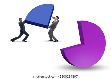 Businessman with pie chart in business concept - Shutterstock ID 2300284897