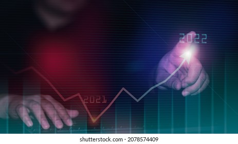 Businessman point virtual interface panel of global logistics network distribution and transportation, Smart logistics, Innovation future of transport on large warehouse center background