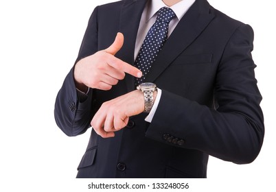 20,454 Man pointing to watch Stock Photos, Images & Photography ...