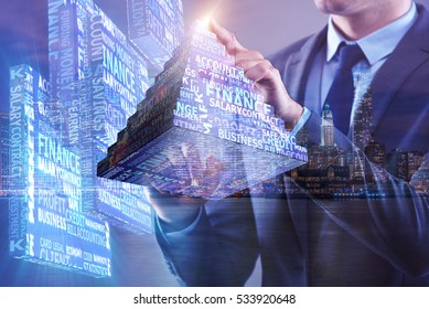 Businessman in ponzi scheme concept - Shutterstock ID 533920648