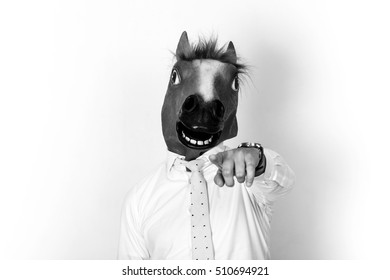 African Woman Portrait Wearing Horse Head Stock Photo 535802785 ...