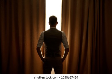 Businessman preparing to work, Business Success Concept, silhouette of man, super hero - Powered by Shutterstock