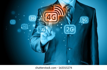 Businessman Pushing 4g