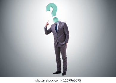 Businessman Question Mark Instead Head Stock Photo 1139646992 ...