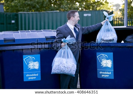 Similar – Image, Stock Photo Protected process: businessman holds hands over gears